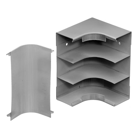 Hubbell Wiring Device-Kellems Internal Elbow Raceway, HBL6750 Series, 4.74 in W, 6.75 in H, 4.74 in L, Gray HBL6717DFOGY